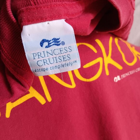 2XL Vintage T-shirt Men's SINGLE STITCH PRINCESS CRUISE THAILAND Red XXL - Picture 5 of 5